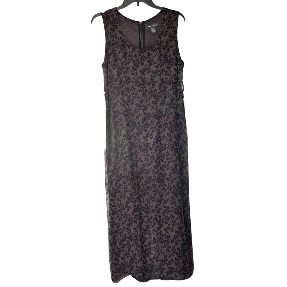 Banana Republic 100% Silk Dress Boho Fairy Whimsy Floral Midi Tank SZ 8 Women’s